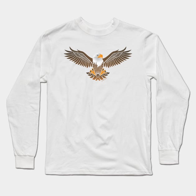 Tribal Eagle Long Sleeve T-Shirt by artsytoocreations